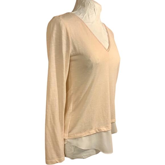 White House Black Market Layer Top XS Classy V-Neck Pastel Beaded Tunic Office - Picture 3 of 9